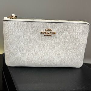 Coach Ivory Textured Wristlet